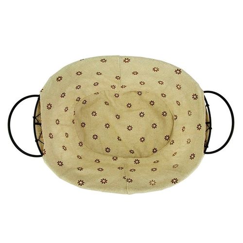 Cesto Para Pães 29x20cm em Algodão e Metal Clink