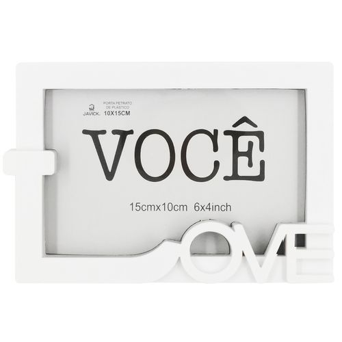 Porta Retrato Love 10x15cm em Plástico Javick