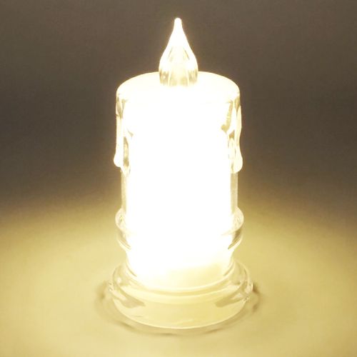 Vela LED Decorativa 9x4,5cm em Plástico Interponte
