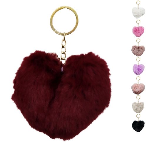 Chaveiro Pompom Coração 7cm Multiart