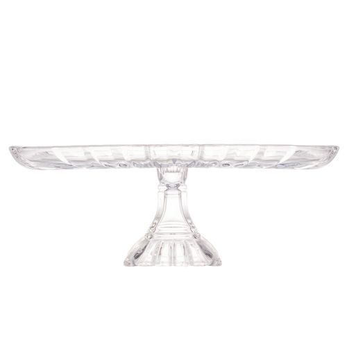 Prato Quadratta P/ Bolo 36,5x14cm em Cristal Lyor