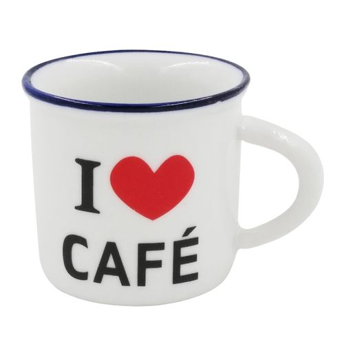 Caneca Café Decorativa 5cm em Porcelana Interponte