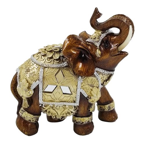 Elefante Decorativo 14x16cm em Resina Martins & Martins
