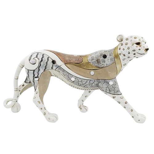 Leopardo Decorativo 40cm em Resina Taimes