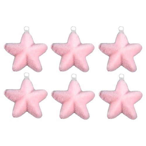 Estrela Decorativa Pendente 6 Peças 6cm em Isopor Rio Master