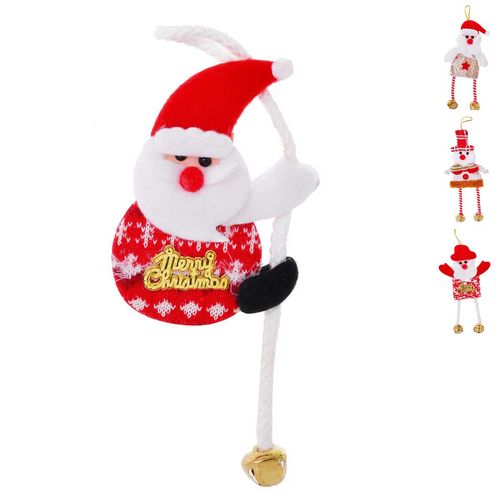 Enfeite P/ Árvore de Natal Boneco Guizo 20x9cm em Poliéster Fartex
