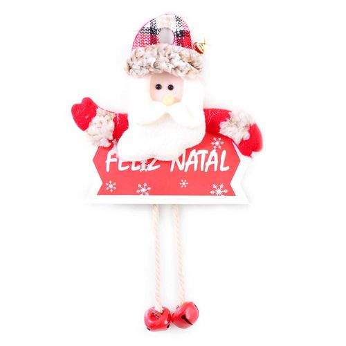 Placa Boneco Natalino C/ Guizo 25,5cm em Poliéster Fartex