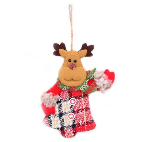 Enfeite P/ Árvore Boneco Natalino 10x12cm em Poliéster Fartex