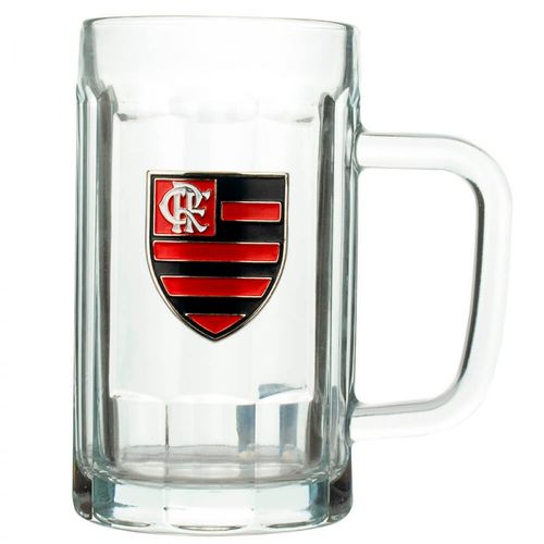 Caneca P/ Chopp Flamengo 350ml em Vidro Mileno