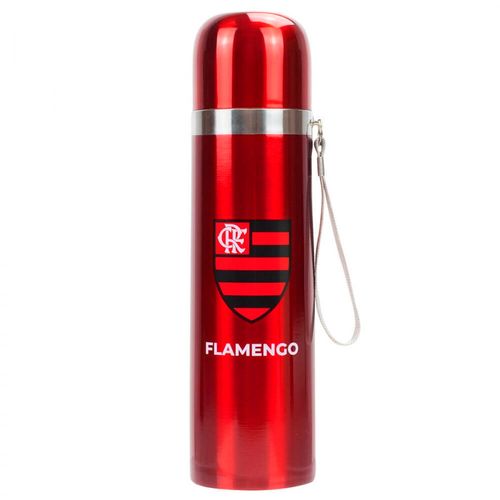 Garrafa Térmica Flamengo 500ml em Aço Inox Mileno