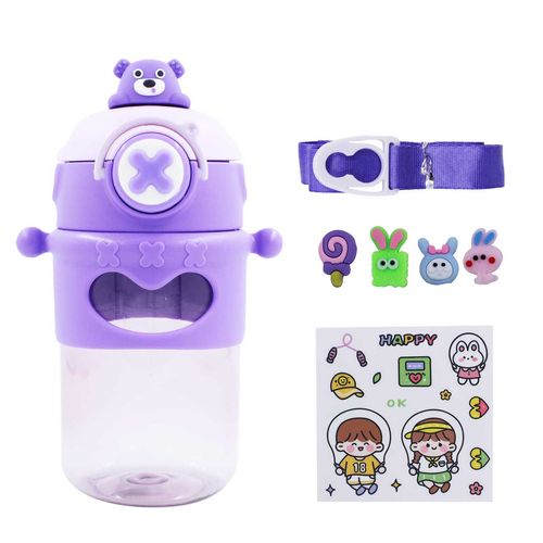 Garrafa Infantil C/ Alça + Canudo 680ml em Plástico Golden Rio