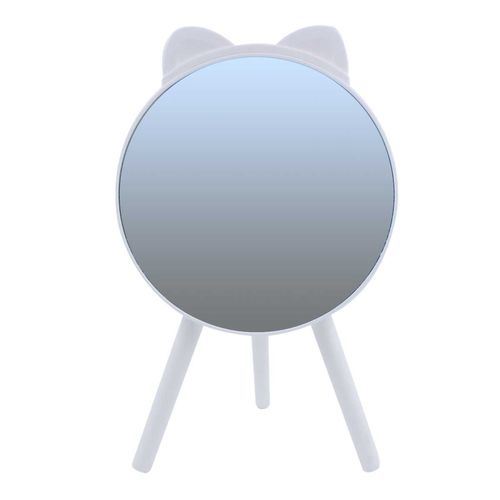 Espelho de Mesa Gatinho C/ Pente 14,5cm em Vidro Interponte