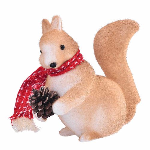 Esquilo Decorativo Natalino 21x11x20cm em Isopor Fartex