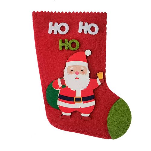 Enfeite Meia Natalina 14,5cm em Feltro Multiart