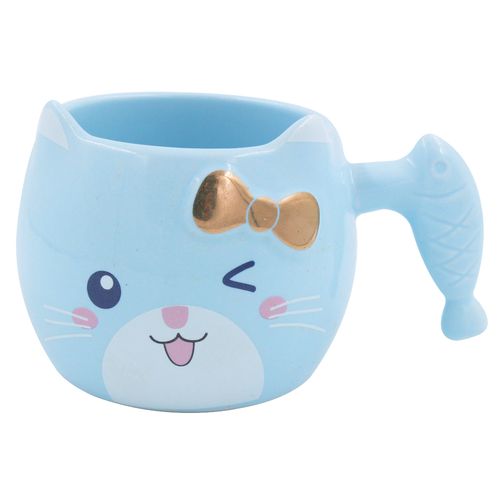 Caneca Gato 8,5x9cm em Cerâmica BM36
