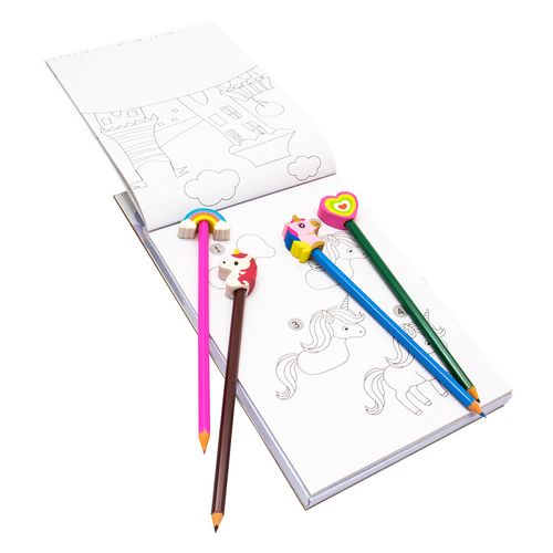 Livro Infantil P/ Colorir Mãos a Arte Unicórnios Todo Livro