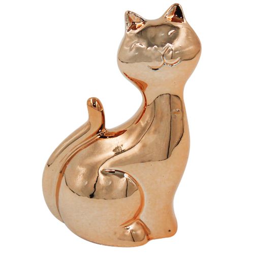 Gato Decorativo 4,5x8,5cm em Cerâmica Megagift