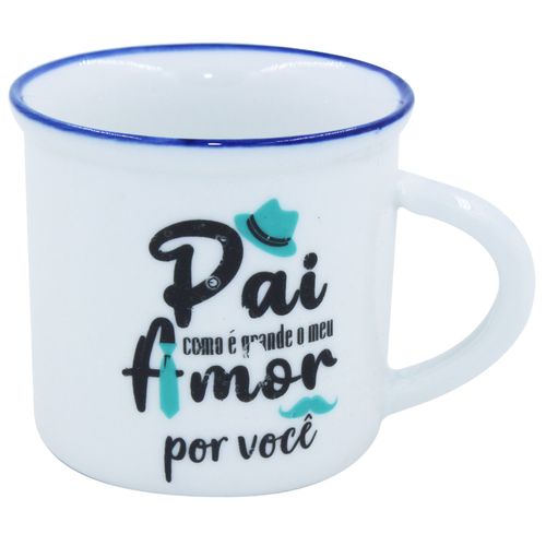 Caneca Pai Decorativa 50ml em Porcelana Interponte