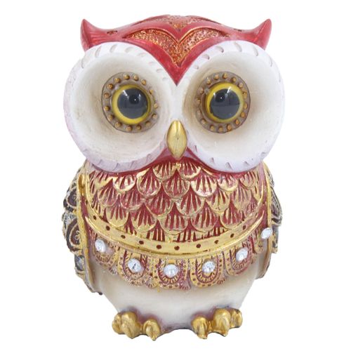 Coruja Decorativa 9,5x6cm em Resina Youbai