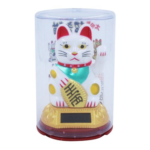 Gato da Sorte Maneki Neko Decorativo 10cm em Plástico Youbai