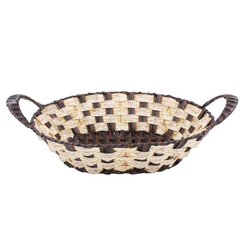 Cesta Oval C/ Alça 30cm em Plástico e Metal MegaGift