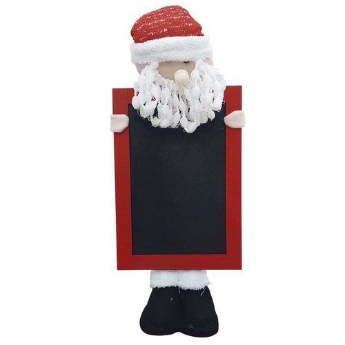 Papai Noel Placa Decorativo 58x25cm em MDF Rio de Ouro