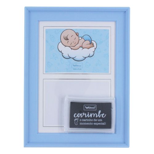 Porta Retrato Decorativo C/ Carimbo 10x15cm em Plástico Wellmix