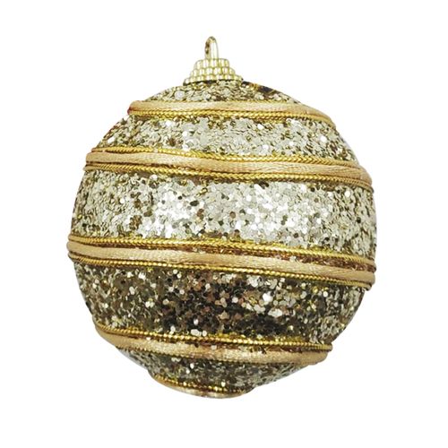 Bola de Natal Glitter 6cm em Plástico Multiart