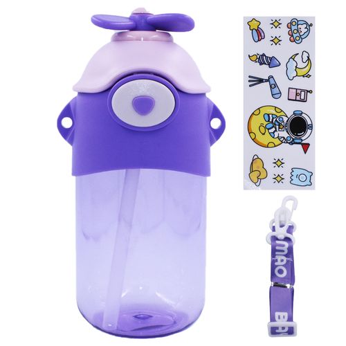 Garrafa Infantil C/ Alça + Canudo 700ml em Plástico Golden Rio