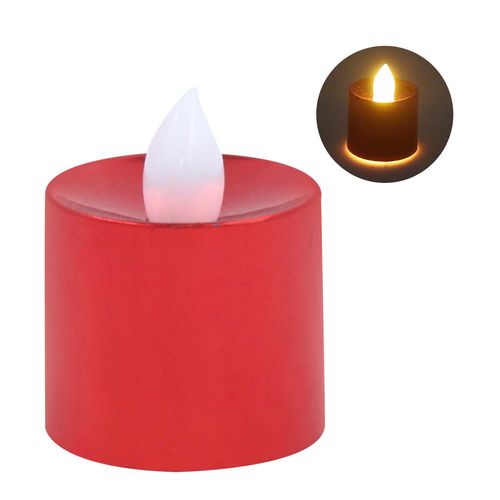 Vela LED Cromada Natalina 4,5cm em Plástico Multiart