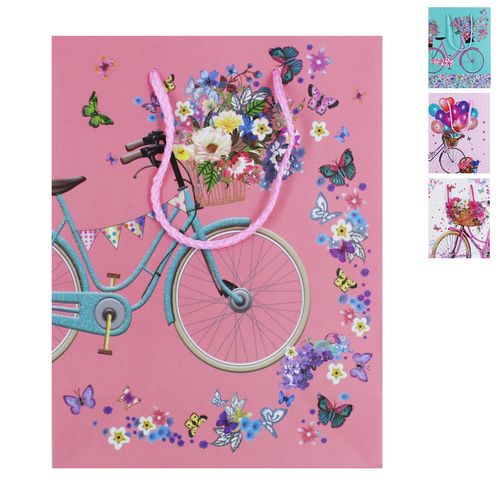 Sacola P/ Presente Bicicleta 18x23cm em Papel JML