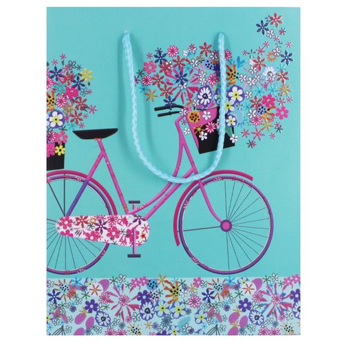 Sacola P/ Presente Bicicleta 18x23cm em Papel JML