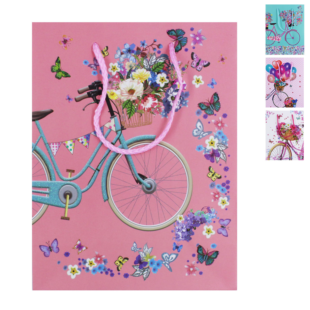 Sacola P/ Presente Bicicleta 26x32cm em Papel JML