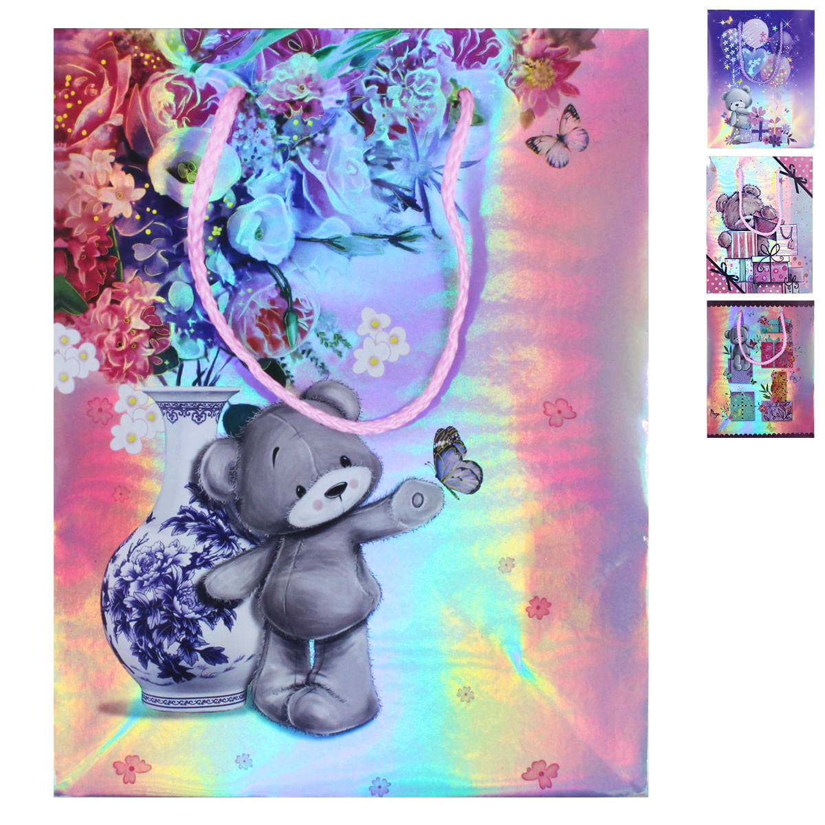 Sacola P/ Presente Urso 18x23cm em Papel JML