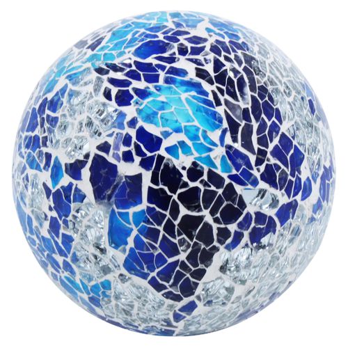 Bola Mosaico Decorativa 10cm em Vidro Multiart