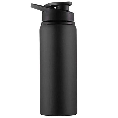 Garrafa de metal preta com tampa e alça 600ml Livon