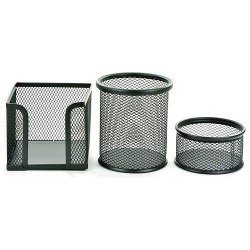 Kit Porta Objetos 3 Peças em Aço Aramado Wincy