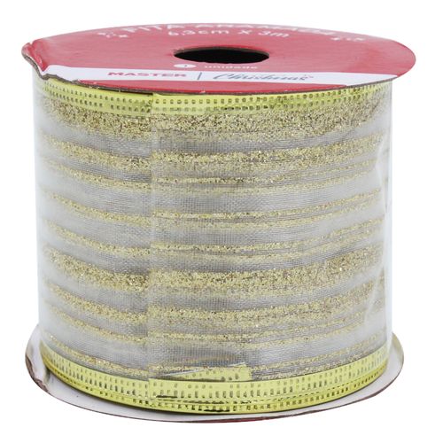 Fita Aramada C/ Glitter 6,3x3cm em Poliéster Rio Master