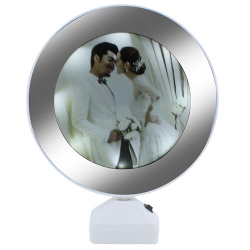Espelho de Mesa Mágico Redondo LED 20x24cm em Plástico Imporiente