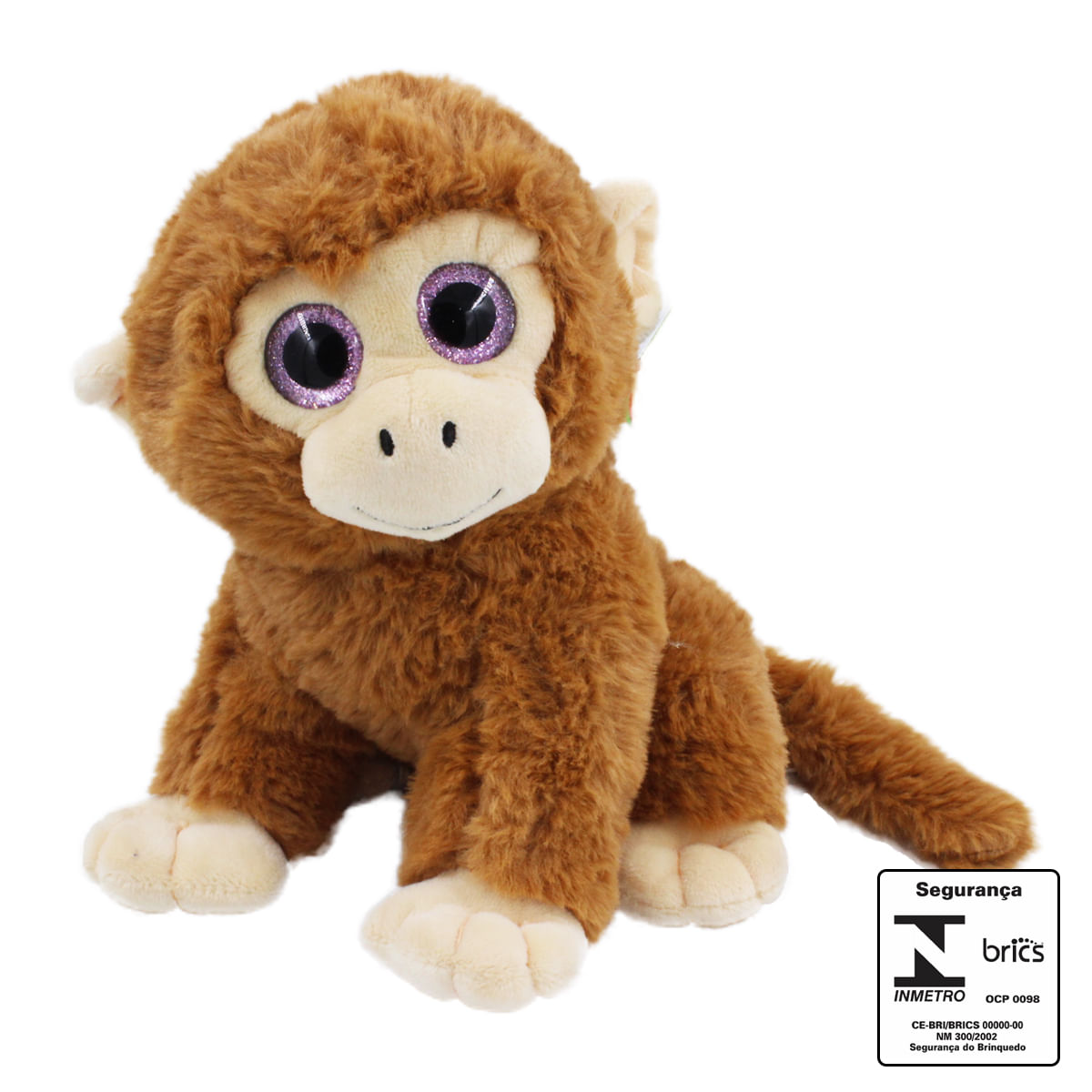 Macaco de Pelúcia 23cm em Poliéster Fizzy
