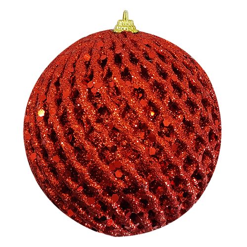 Bola de Natal C/ Glitter 10cm em Isopor Multiart