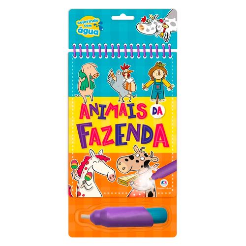 Livro Aquabook Animais da Fazenda 23x13,7cm em Papel Magic Kids