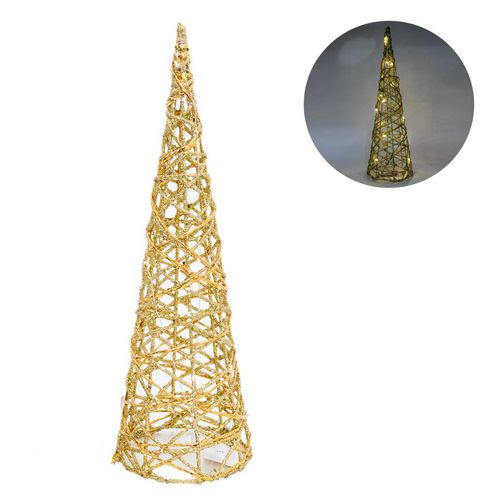 Arvore Natalina C/ Led Aramada 40x12cm em Metal Bela Flor