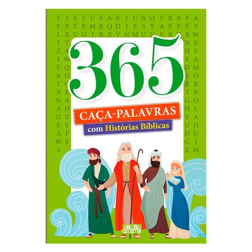 Livro 365 Caça Palavras Histórias Bíblica 23x15,5cm em Papel Magic Kids