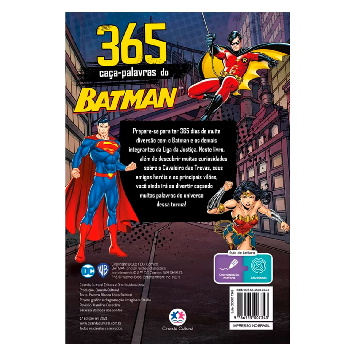 Livro Batman 365 Caça Palavras 23x15,5cm em Papel Magic Kids - Braswu