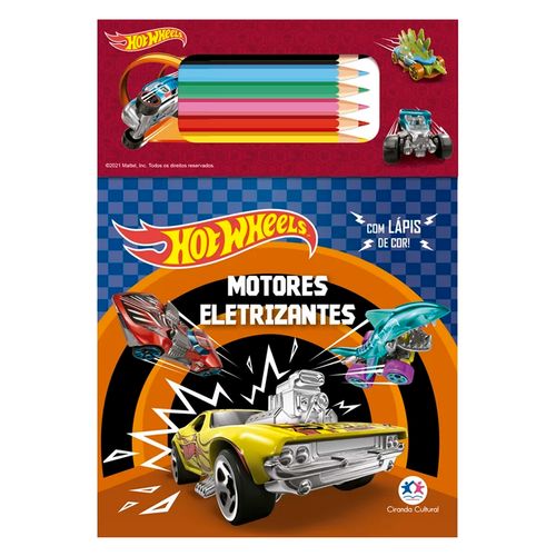 Livro Bloquinho P/ Colorir Hot Wheels 22x15xm em Papel Magic Kids