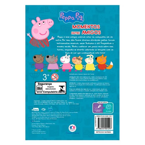 Livro Bloquinho P/ Colorir Peppa Pig 22x15cm em Papel Magic Kids