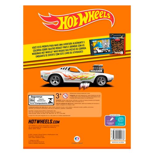 Livro de Atividades e Diversão Hot Wheels 28x21cm em Papel Magic Kids