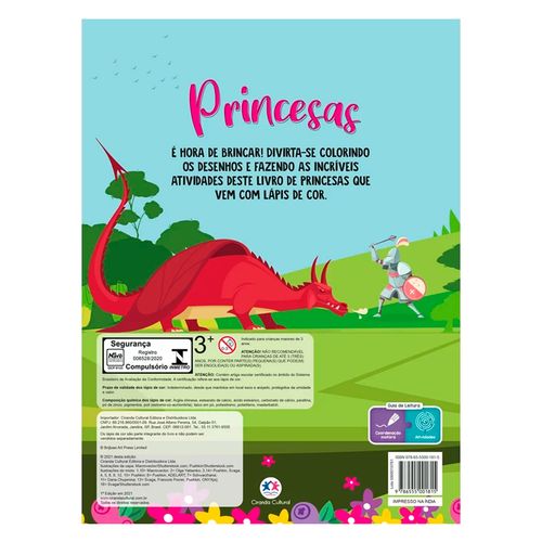 Livro de Atividades e Diversão Princesas 28x21cm em Papel Magic Kids
