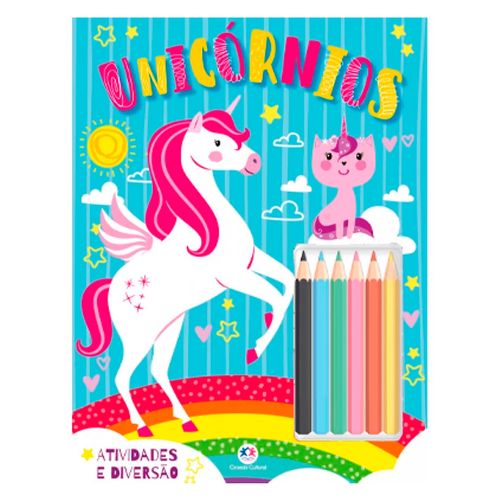 Livro de Atividades e Diversão Unicórnio 28x21cm em Papel Magic Kids